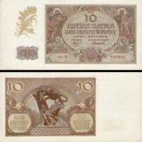 *10 Zlotych Poľsko 1940, P94 UNC - Kliknutím na obrázok zatvorte -